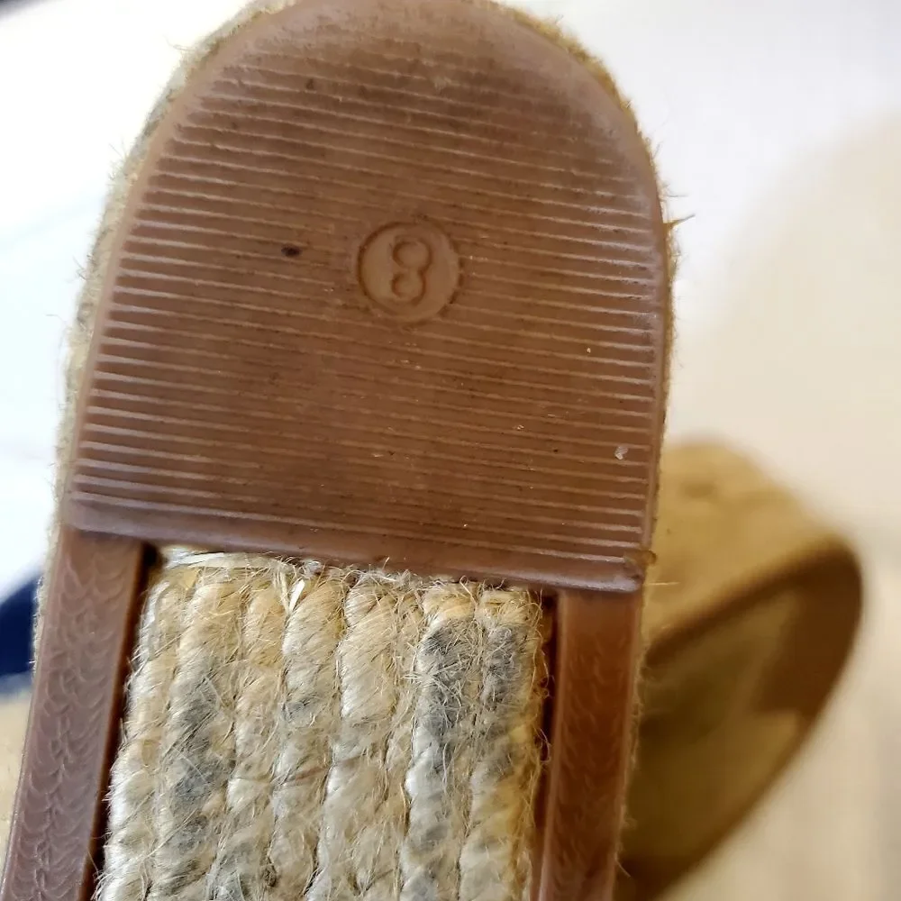 Sigerson Morrison Navy Wedges Sandals  Size 8